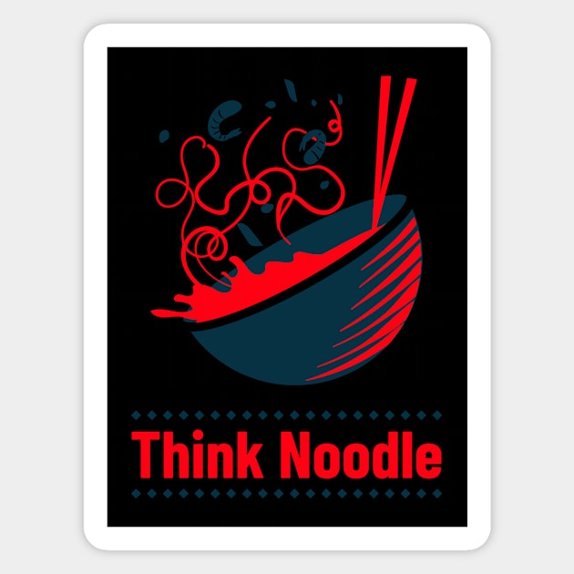 Think Noodle Magnet by ReadyOrNotDesigns 